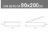 Misure del letto sommier di Noctis con rete a doghe e contenitore da 90x200cm