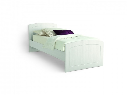 Letto Armonia bianco singolo, disponibile con cassetti o seconda rete estraibile