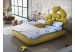 Letto matrimoniale imbottito originale Noctis Stones in tessuto Manhattan 804