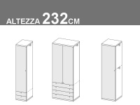 altezza 232cm