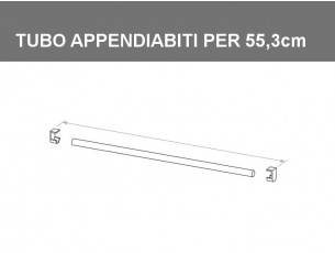 Tubo appendiabiti per vano da 55,3cm