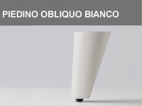 Piedino obliquo Bianco h 11 cm