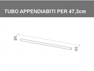 Tubo appendiabiti per vano da 47,3cm