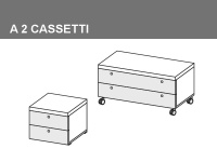 Comodini Master a 2 cassetti