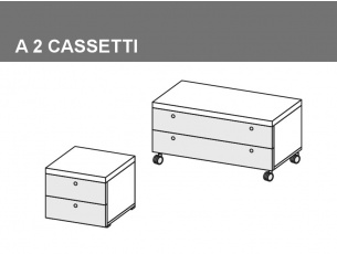 Comodini Master a 2 cassetti