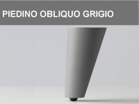 Piedino obliquo Grigio h 11 cm