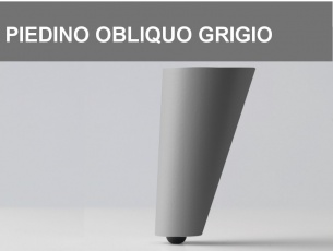 Piedino obliquo Grigio h 11 cm