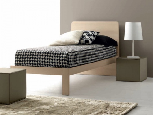 Letto singolo 'giotto' bianco, 89,5x205x88 cm