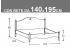 Schema Rondine matrimoniale alla francese con rete da 140x195cm