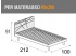 Letto moderno singolo Start con rete a doghe e giroletto Vip per materasso da 90x200cm