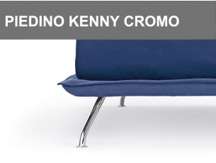 Piedino Kenny obliquo in metallo finitura Cromo