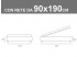 Misure del sommier di Noctis con rete a doghe da 90x190cm