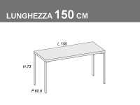 Misure della scrivania Doimo Cityline Elvis da 150cm