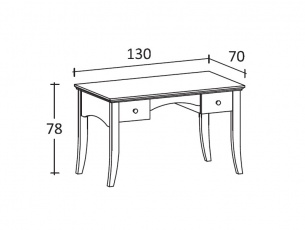 Misure tavolino scrittoio