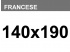 Materasso francese 140x190cm Top 5 a molle insacchettate H24cm