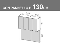 Ponte con pannello h.130