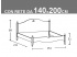 Schema Rondine matrimoniale alla francese con rete da 140x200cm