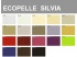 Campionario colori Ecopelle Silvia 100% Poliuretanica, con retro 65% poliestere, 35% cotone