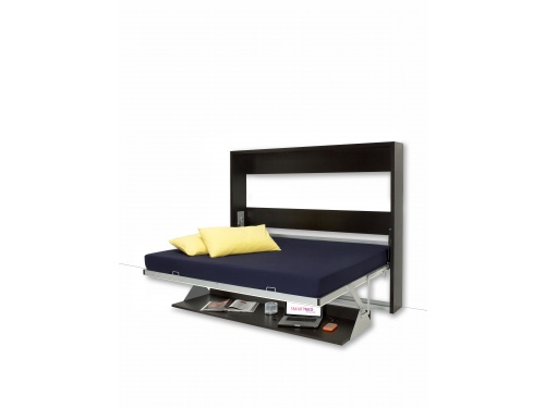 Letto SmartBeds Dotto a scomparsa orizzontale con rete a doghe, pannello coprirete e scrivania