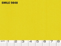 Tessuto Smile colore 9848 Yellow, 100% poliestere. Colore Pantone 14-0848