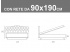 Misure del letto singolo Noctis Dream Capitonè con rete a doghe da 90x190cm