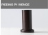 Piedino in legno P1 arrotondato con base piatta h.6cm, colore Wengè