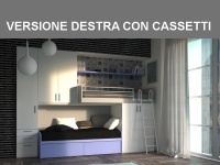 Castelponte lineare e armadio con cassetti