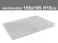 materasso h.15cm in poliuretano espanso con rivestimento trapuntato