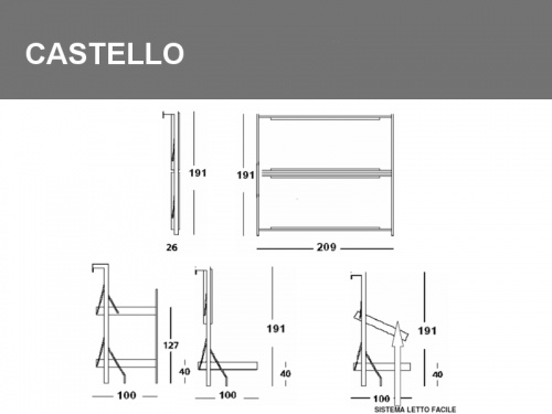 Misure del Letto catsello Boss