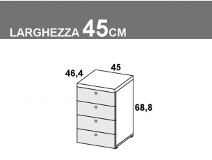 larghezza 45cm