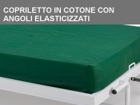 Copriletto singolo in cotone con angoli elasticizzati