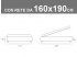 Misure del letto matrimoniale Noctis Sommier con rete a doghe da 160x190cm
