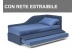 Letto singolo in promozione Noctis Space con angolo sagomato nella versione con seconda rete estraibile