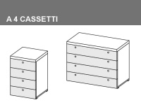 Comodini Master a 4 cassetti