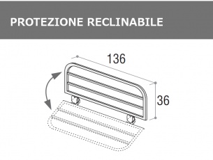 Protezione reclinabile per letto a castello