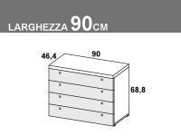 larghezza 90cm