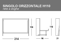 Misure del Letto Leo singolo H110