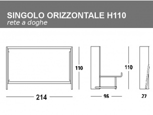 Misure del Letto Leo singolo H110