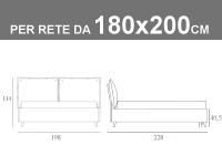 Letto matrimoniale King Size Noctis So Pop con rete a doghe da 180x200cm