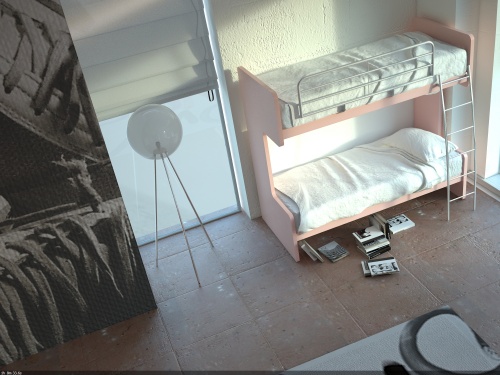 Letto castello Smart Doimo Cityline con 2 reti a doghe, scala e protezione