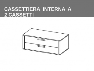 cassettiera interna a 2 cassetti