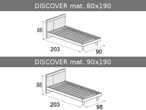 Dimensioni del letto singolo Discover