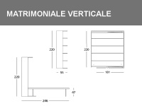 Misure del Letto Matrimoniale girevole verticale