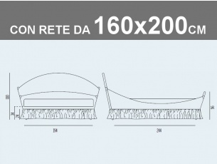 Misure del letto matrimoniale imbottito Noctis Lullaby Chic con rete a doghe da 160x200cm