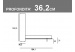 Misure del letto matrimoniale orizzontale Gemini profondità 36,2cm