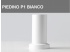 Piedino in legno P1 arrotondato con base piatta h.6cm, colore Bianco