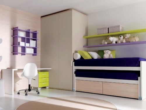 Cabina armadio lineare Kubo 3 Doimo Cityline in colore tortora