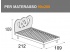 Letto Queen con rete a doghe per materasso da 90x200cm