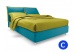 Noctis letto matrimoniale imbottito So Pop bicolor con contenitore e rete a doghe, anche in versione king size