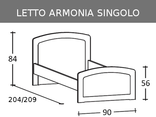 Schema quote letto Armonia